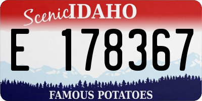 ID license plate E178367