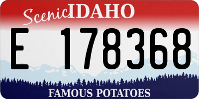 ID license plate E178368