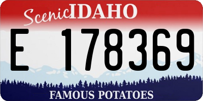 ID license plate E178369