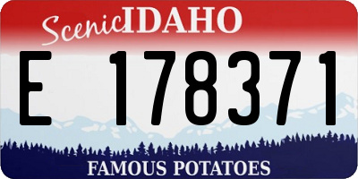 ID license plate E178371