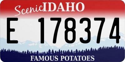 ID license plate E178374