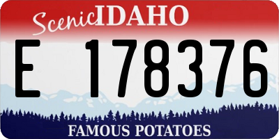 ID license plate E178376