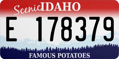 ID license plate E178379