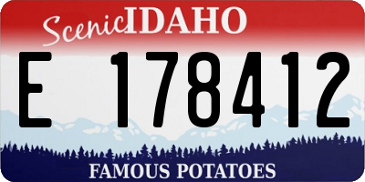 ID license plate E178412
