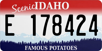 ID license plate E178424