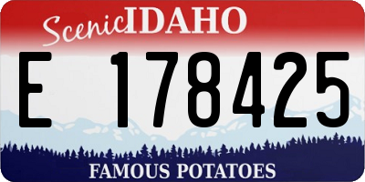 ID license plate E178425