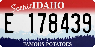 ID license plate E178439