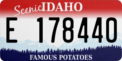 ID license plate E178440