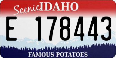 ID license plate E178443