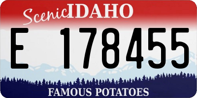ID license plate E178455
