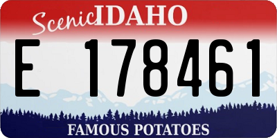 ID license plate E178461