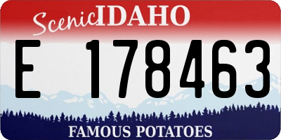 ID license plate E178463