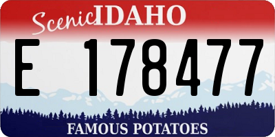 ID license plate E178477