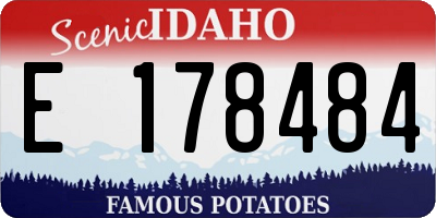 ID license plate E178484