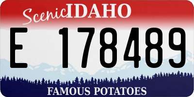 ID license plate E178489