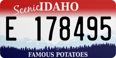 ID license plate E178495