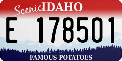ID license plate E178501