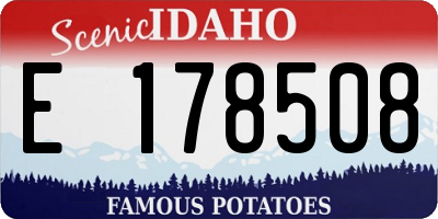 ID license plate E178508