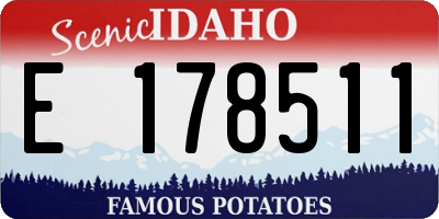 ID license plate E178511