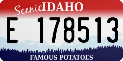 ID license plate E178513