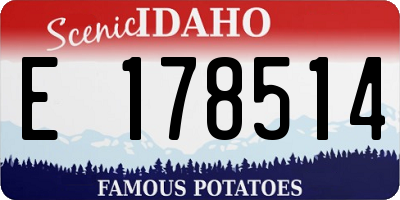 ID license plate E178514