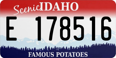 ID license plate E178516