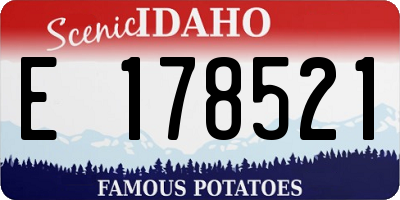 ID license plate E178521
