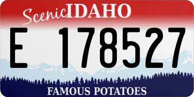ID license plate E178527