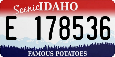 ID license plate E178536