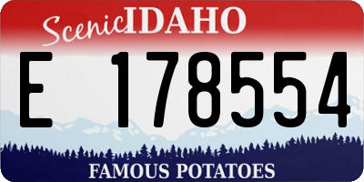 ID license plate E178554