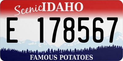 ID license plate E178567