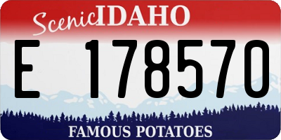 ID license plate E178570