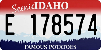 ID license plate E178574