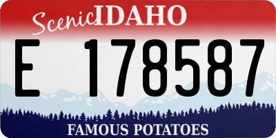 ID license plate E178587