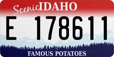 ID license plate E178611