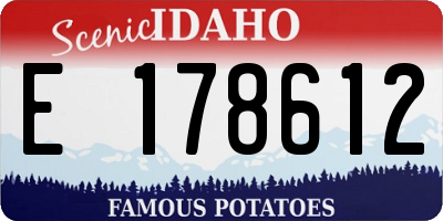 ID license plate E178612