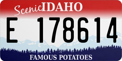 ID license plate E178614