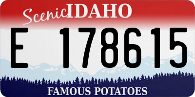ID license plate E178615