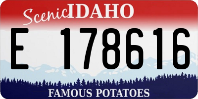 ID license plate E178616