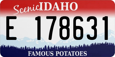 ID license plate E178631