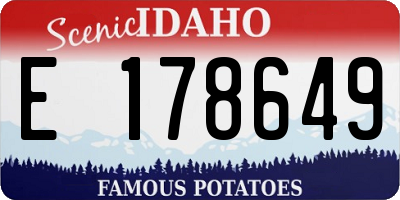 ID license plate E178649