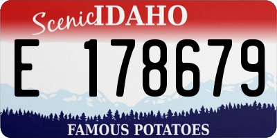 ID license plate E178679