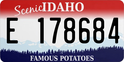 ID license plate E178684