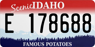 ID license plate E178688