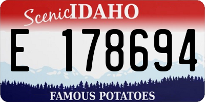 ID license plate E178694