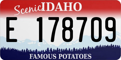 ID license plate E178709