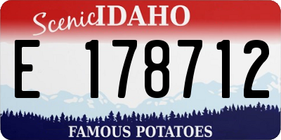 ID license plate E178712