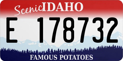 ID license plate E178732