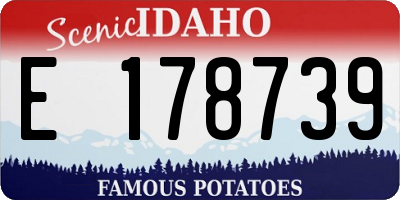ID license plate E178739
