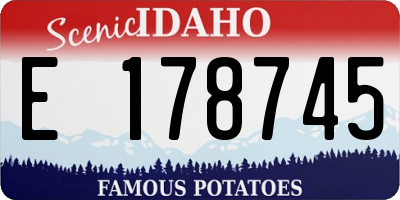 ID license plate E178745